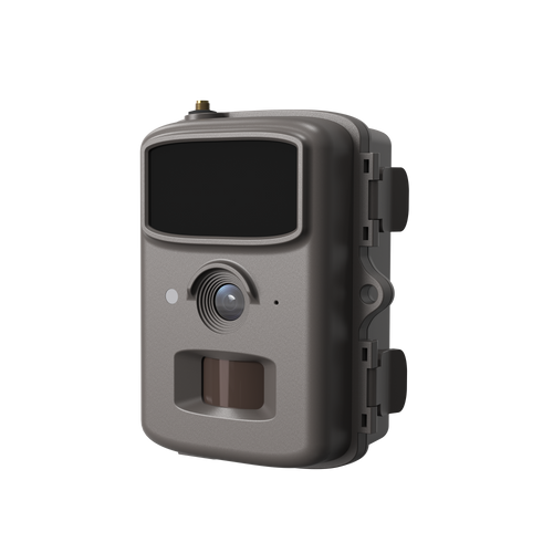 Parallens 32MP AI 4G LTE cellular trail camera with single antenna and infrared sensors.