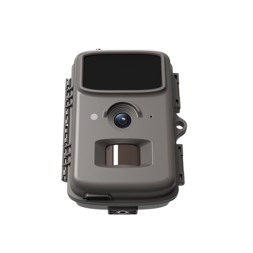 Parallens 32MP AI 4G LTE cellular trail camera with single antenna and infrared sensors.